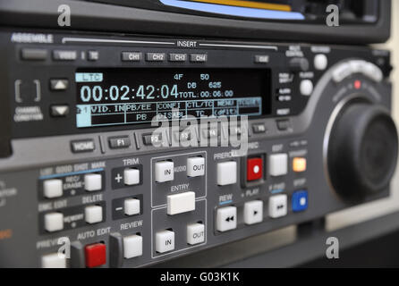 Close-up of the front panel of the digibeta recorder Stock Photo