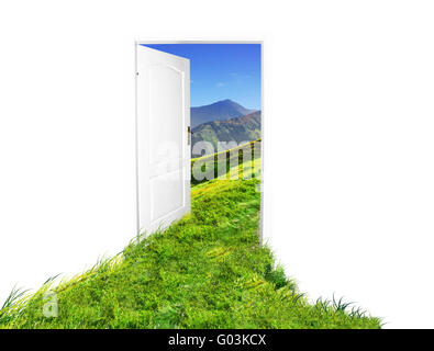 Door to new world. Easy editable image. See also different version. Stock Photo