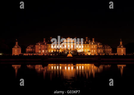 Nightshot of the moated castle Nordkirchen, German Stock Photo