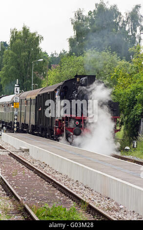 Nostalgia steam engine Stock Photo