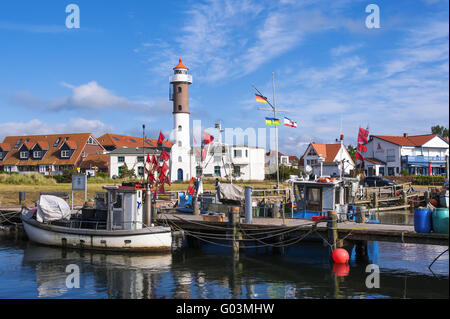 Fishing boat in the harbor on the island of Poel T Stock Photo
