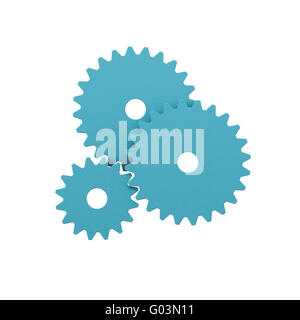 Gears, Cogs Isolated on White Stock Photo