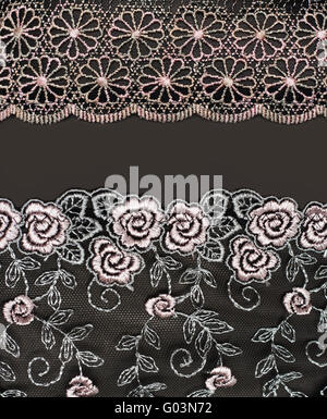 Collage lace with pattern in the manner of flower Stock Photo