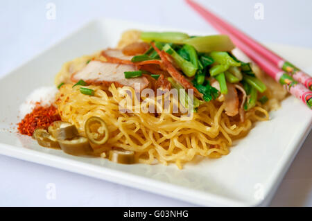 Egg chinese dried noodles Stock Photo