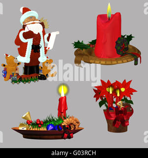 a nice christmas deco - isolated on white Stock Photo
