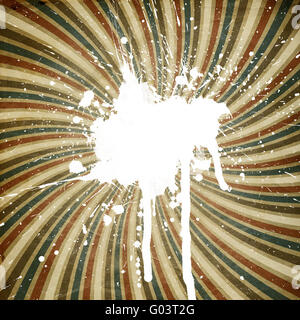 Grungy sunburst image with isolated splash shaped copy-space area in center Stock Photo