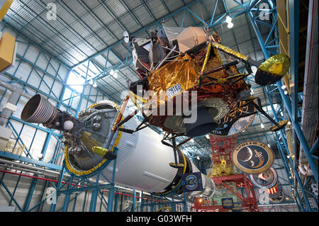lunar module with saturn v, Kennedy Space Center Stock Photo