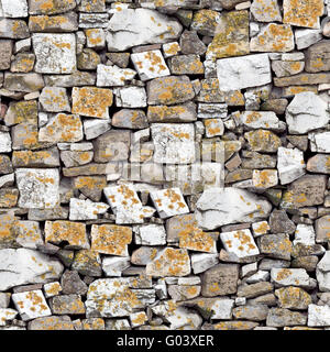 Seamless stony wall background. Stock Photo