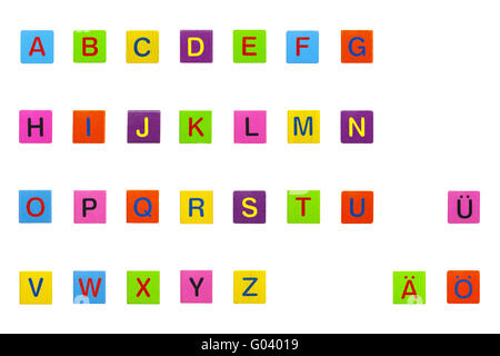 Colorfully abc cubes Stock Photo