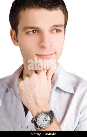 Close-up Portrait of handsome young business man Stock Photo