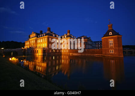 Nightshot of the moated castle Nordkirchen Germany Stock Photo