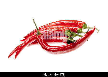 Fresh red Chilli peppers Stock Photo