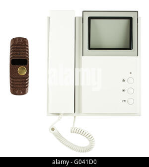 Internal and external video intercom equipment Stock Photo