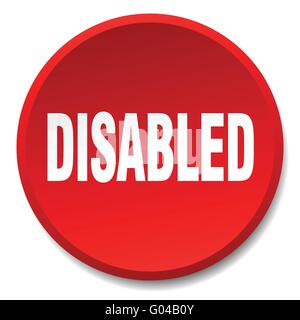disabled red round flat isolated push button Stock Vector Image & Art ...