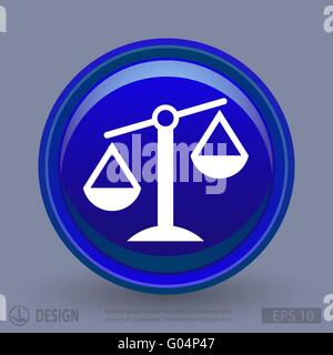 Pictograph of justice scales Stock Vector