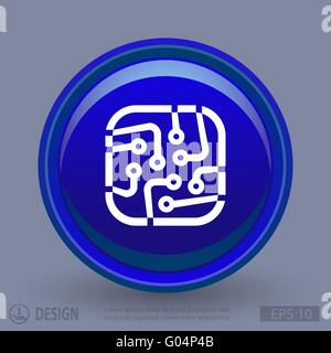 Pictograph of circuit board Stock Vector