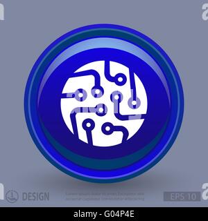 Pictograph of circuit board Stock Vector