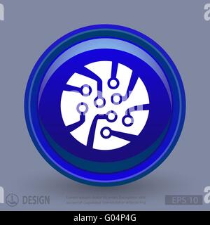 Pictograph of circuit board Stock Vector