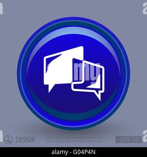Pictograph of message or chat Stock Vector