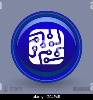 Pictograph of circuit board Stock Vector