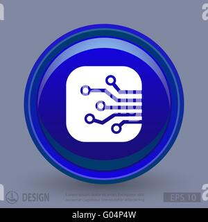 Pictograph of circuit board Stock Vector