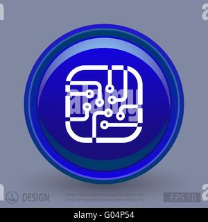 Pictograph of circuit board Stock Vector