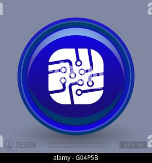 Pictograph of circuit board Stock Vector