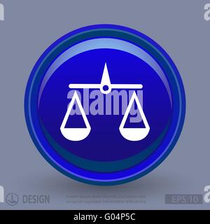 Pictograph of justice scales Stock Vector