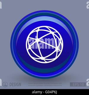 Pictograph of globe Stock Vector