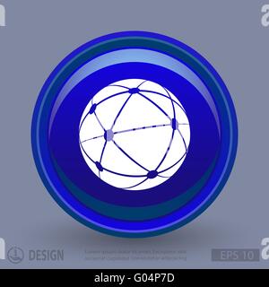 Pictograph of globe Stock Vector