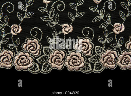 Rose lace with pattern in the manner of flower Stock Photo