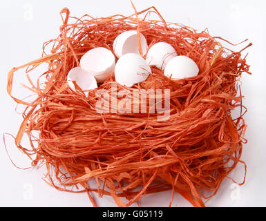 Abstract background texture, natural orange raffia Stock Photo