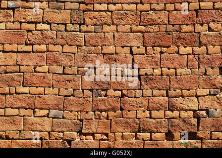 Old country house red brick wall as background Stock Photo