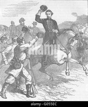 VIRGINIA: Civil War: McClellan, Williamsburg, antique print c1880 Stock Photo