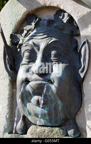 A romantic Art Nouveau dragonfly fountain in Stutt Stock Photo