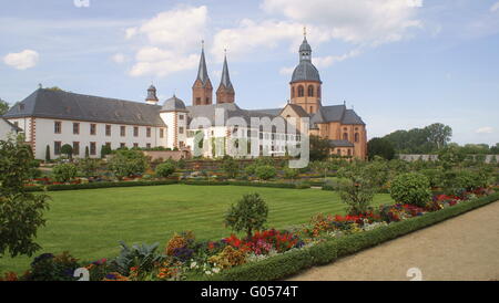 Garden of Abbey Seligenstadt Stock Photo