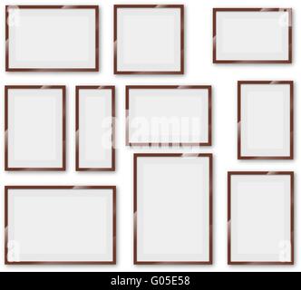 Frames glossy set Stock Vector