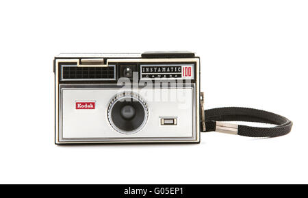 Kodak instamatic 100 camera on a white background Stock Photo