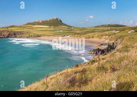 Whitesands Bay to Carn Llidi near St Davids - Pembrokeshire Stock Photo