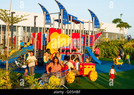 Playground, 3rd floor terrace deck, SM Seaside Mall, South Road Precinct, Cebu City, Philippines Stock Photo