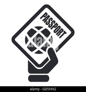 Vector illustration of single passport icon Stock Photo