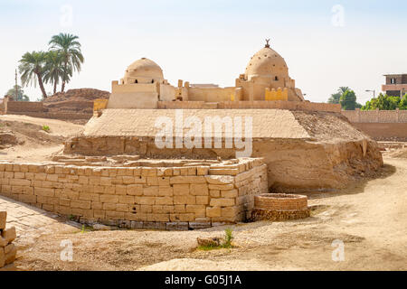 An Islamic Mosque near the entrance of Karnak Temple. Egypt Stock Photo