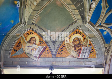 The Italian Chapel interior constructed in 1942 at Italian prisoner of war Camp 60 next to Skapa Flow. Orkney Scotland Stock Photo
