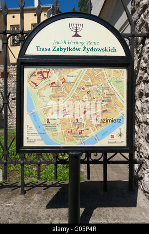 map-of-kazimierz-in-kazimierz-the-jewish-quarter-krakow-stock-photo