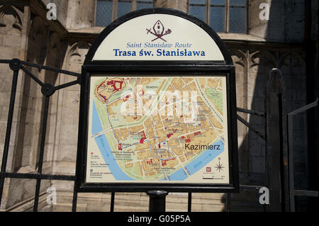 map-of-kazimierz-in-kazimierz-the-jewish-quarter-krakow-stock-photo