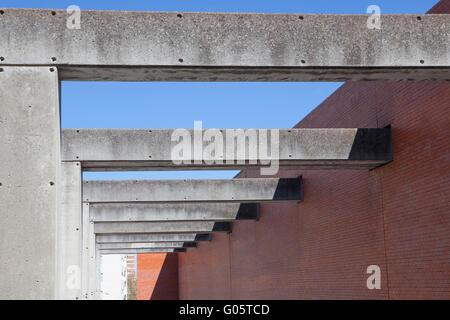Badajoz, Spain - April 1: MEIAC Museum building on April 1, 2016 in Badajoz, Spain. Situated on the area of the former prison of Stock Photo