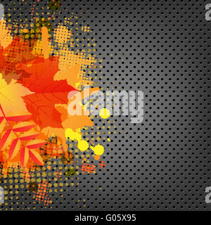 orange and black carbon fiber background. checkered pattern. 3d