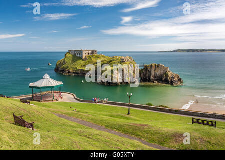 St Catherines Island Tenby Castle Beach  - Pembrokeshire Stock Photo