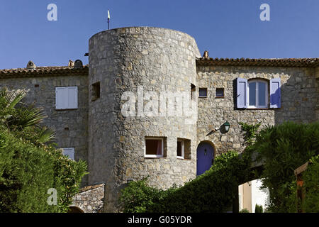 Port Grimaud, tower house, Cote d'Azur, France Stock Photo