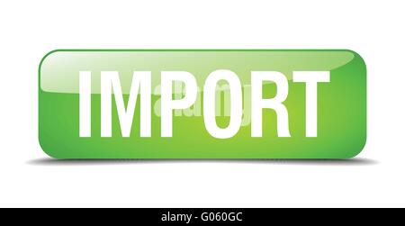 import green square 3d realistic isolated web button Stock Vector Image ...